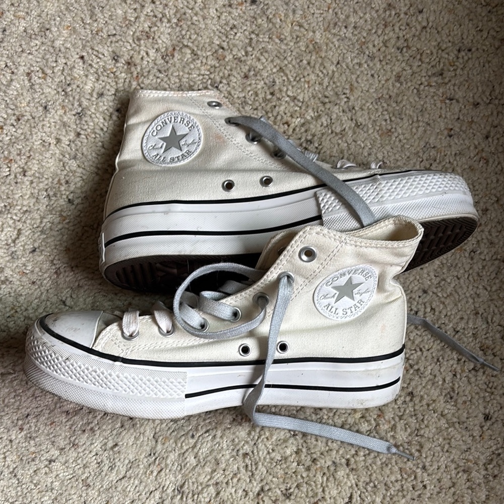 Converse White High-Top Sneakers